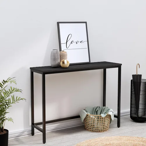 Miniatura 4 de Timberer Mesa de consola de 39.4 pulgadas, mesa de entrada de pasillo, mesa de sofá detrás del sofá, para sala de estar, entrada, fácil montaje
