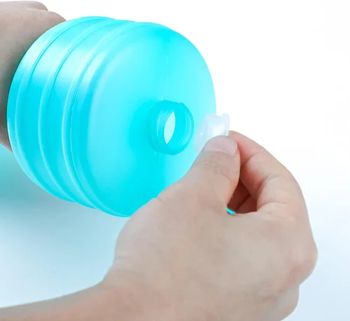 Miniatura 5 de MXY Mancuernas de agua de plástico de alta calidad rellenas de agua para deportes, ejercicio, levantamiento de pesas, hogar portátil y ajustable