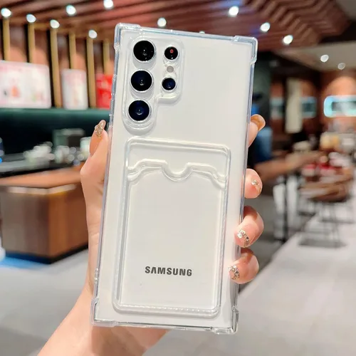 Miniatura 190 de Tuokiou Funda para Samsung Galaxy A14 5G, Fundas Protectoras Transparentes con Ranura para Tarjetas, Funda Cartera de TPU Suave Ajustada Resistente