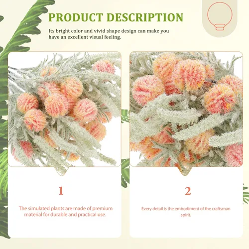 Miniatura 7 de Beavorty 2 decoraciones artificiales secas de diente de león para salas de casa, cola de conejo, arreglos florales de boda, elegantes dientes