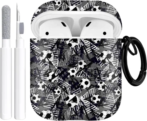 Miniatura 8 de Gedicht Compatible con fundas protectoras Apple Airpods de 2ª generación, zapatos deportivos de baloncesto y fútbol, repuesto suave de TPU