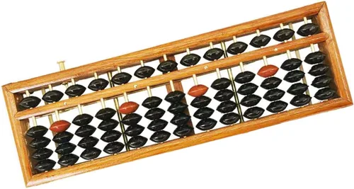 Soroban de ábaco de madera de estilo vintage, herramienta matemática clásica para adultos y niños, pies de goma antideslizantes, calculadora