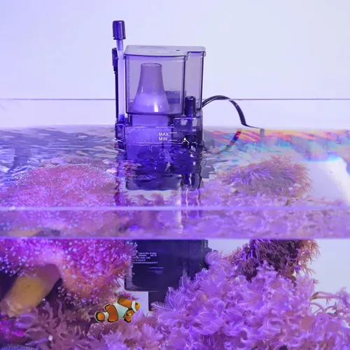 Miniatura 6 de AQQA Skimmer de proteína para acuario para tanque de peces de agua salada Nano Surface Skimmer Bomba de filtro 79GPH ultra silencioso para tanque