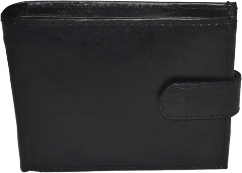 Miniatura 6 de Leatherboss Cartera plegable para hombre con cierre a presión, color negro de 4 x 3.14 pulgadas