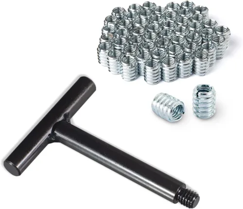 Miniatura 6 de POWERTEC 71380 T-Wrench Herramienta de instalación de inserción roscada 3/8 16 con mango en forma de T