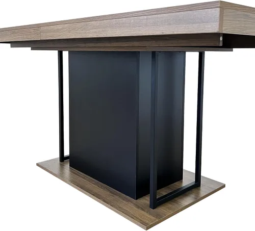 Miniatura 13 de KEIKI Mesa de comedor extensible de 62.99 a 78.7 pulgadas, moderna mesa de cocina extensible de granja para 6 a 10 personas, mesa de conferencia