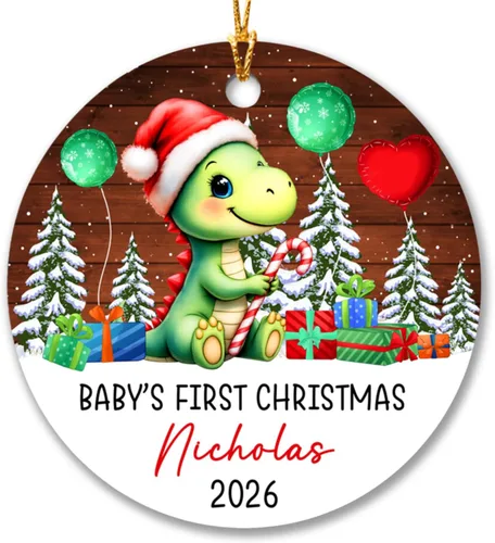 Miniatura 9 de Adorno de Navidad 2026 con texto en inglés "Bee Merry Christmas", adornos personalizados de Navidad de abejas 2026, decoración colgante de árbol