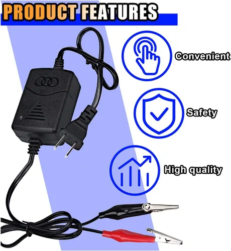 Miniatura 3 de Cargador Mantenedor de Batería Inteligente de Ácido de Plomo Sellado (SLA) de 12V 1300mA, Mantenedor de Cargador Automático de Coche para RV, ATV