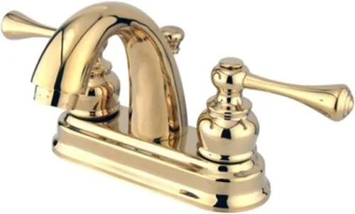 Kingston Brass KB5612BL - Grifo de lavabo vintage de 4 pulgadas, latón pulido