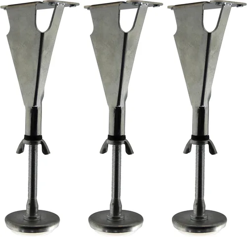Miniatura 8 de KB Designs Patas de soporte central de altura ajustable para marco de cama, juego de 4, color plateado