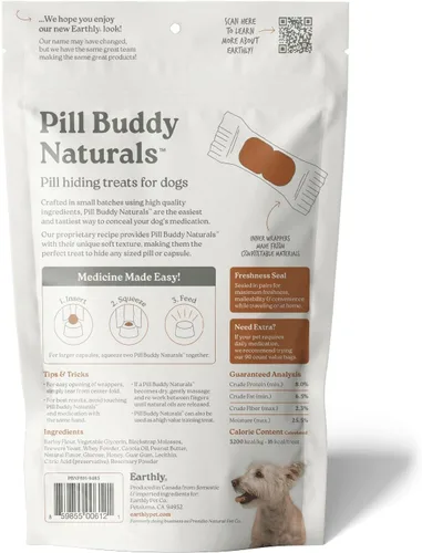 Miniatura 11 de Presidio Earthly Pill Buddy Naturals – PB & Honey Receta píldora oculta golosinas para perros – Haz un bolsillo o bolsa perfecta para ocultar