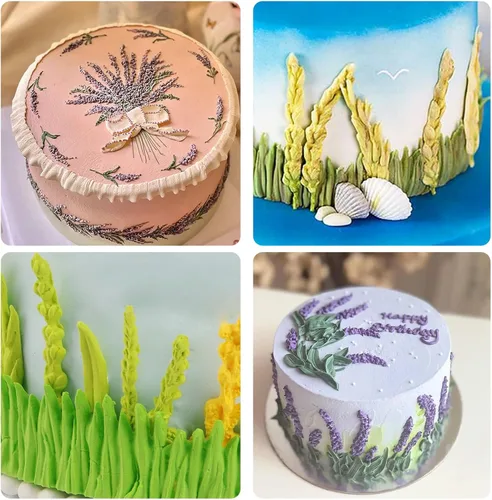 Miniatura 6 de Moldes de silicona para chocolate de hierba de trigo, molde de fondant de planta de hoja para decoración de hojas de pastel, pasta de goma