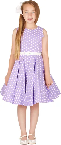 Miniatura 6 de BlackButterfly Vestido vintage con lunares de los años 50 para niñas