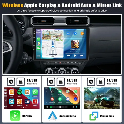 Miniatura 3 de [2+64G] Android 15 Estéreo de coche para Mazda CX-9 2007-2015 con CarPlay inalámbrico y Android Auto, pantalla táctil IPS de 10.1 pulgadas