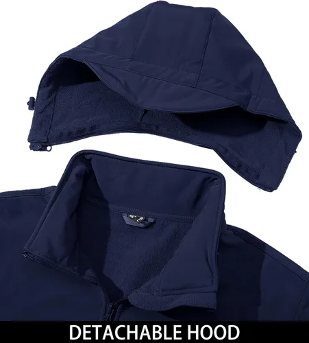 Miniatura 4 de MAGCOMSEN - Chaqueta táctica para hombre, de invierno, con forro polar y bolsillos múltiples, para esquiar, impermeable, forrada