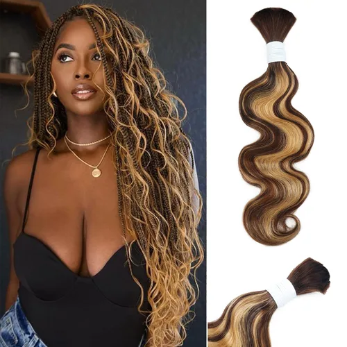 Miniatura 14 de Liqusee Cabello Humano para Trenzar 3.53 oz Un Paquete 14 Pulgadas Negro Natural Ondulado Rizado a Granel Cabello Humano para Trenzar Sin Trama 100%