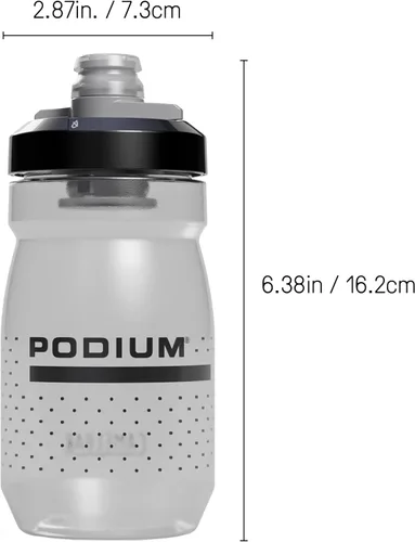 Miniatura 5 de CamelBak Podium botella de agua para bicicleta con compresión, negra, 15 onzas
