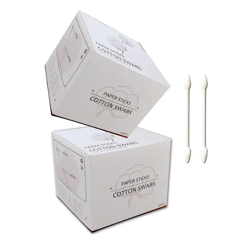 Miniatura 7 de Hisopos de algodón de maquillaje de precisión, capullos de algodón XL de doble punta con puntas puntiagudas y planas, aplicador de puntas de algodón