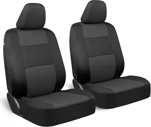 Miniatura 7 de BDK PolyPro Juego de 2 Fundas de Asientos Delanteros de Automóvil en Beige/Negro - Fundas de Asientos Delanteros para Automóviles, Camiones