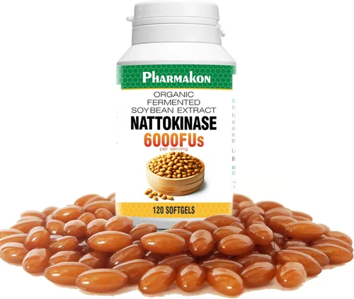 Miniatura 5 de PHARMAKON Nattokinase, Cápsulas Blandas Biodisponibles, Extracto de Soja Orgánica Fermentada, 6000 FU por Porción