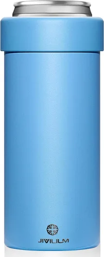 Miniatura 13 de Enfriador aislado de acero inoxidable para latas delgadas de 12 onzas Soporte para bebidas de latas delgadas para seltzer duro, cerveza, refrescos