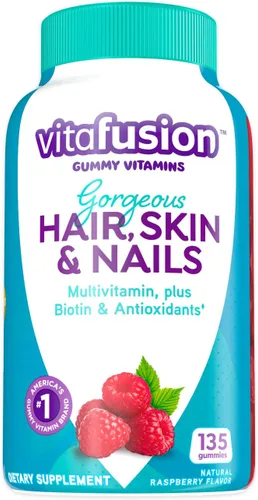 Miniatura 2 de Vitafusion Gorgeous Hair Skin & Nails Multivitamin Plus Power C Vitamina C Gomitas para apoyo inmunológico, 135 unidades y 150