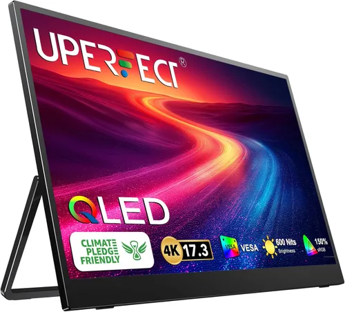 Miniatura 10 de Monitor Portátil Uperfect 4K de 23.8" QLED Monitor Grande de 24" de 400 Nits 3840 * 2160 UHD 100% DCI-P3 1MS FreeSync USB-C y HDMI VESA
