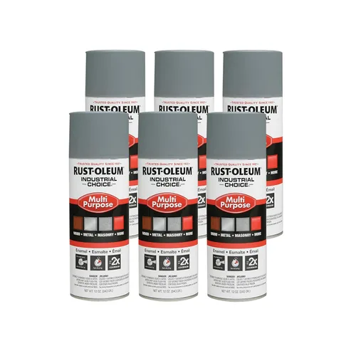 Miniatura 14 de Aerosol de esmalte Rust-Oleum para uso general; envase de 16 onzas líquidas; lata de aerosol, Blanco brillante, 6 BLANCO BRILLO