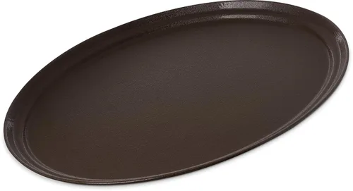 Carlisle FoodService Products 2500GR2076 Griptite 2 - Bandeja ovalada para servir, 24 x 19 pulgadas, marrón (paquete de 6)