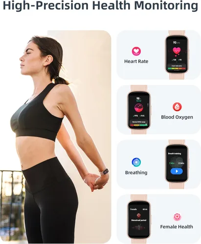 Miniatura 3 de Parsonver Rastreador de actividad física con contador de pasos/calorías/cronómetro, rastreador de actividad de salud con monitor de sueño de Oro rosa