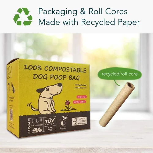Miniatura 8 de Bolsa para excrementos de perro, bolsas compostables para excrementos de perro, ecológicas, sin perfume, a base de vegetales, extra gruesa, a prueba
