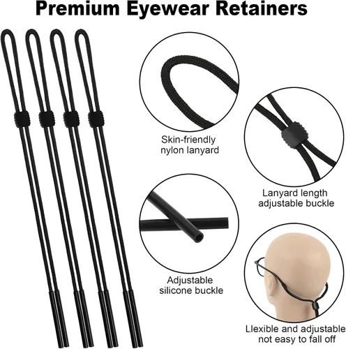 Miniatura 3 de Attmu, cordón deportivo para sostener lentes y lentes de sol, se cuelga en el cuello.