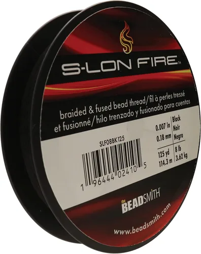 Miniatura 28 de The Beadsmith S-Lon Fire - Hilo de cuentas trenzado y fundido - Prueba de 6 libras, diámetro de 0.006 pulgadas/0.006 in, carrete de 50 yardas
