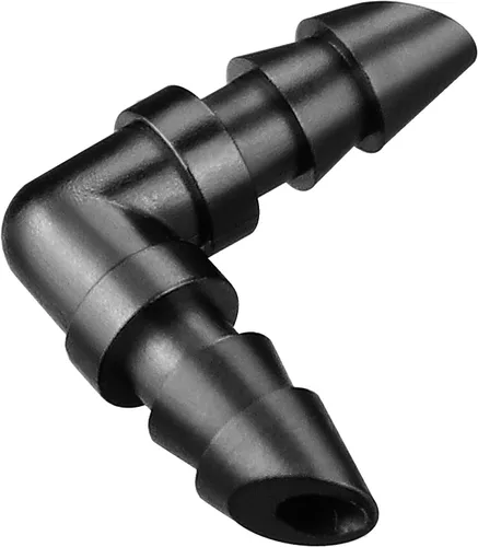 Paquete de 60 codos de púas para riego por goteo 90, conector de púas para tubería de goteo de 1/4 pulgadas o sistema de riego
