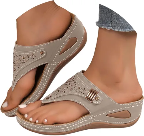 Miniatura 3 de yaoeye Sandalias ortopédicas para mujer 2026 elegantes con soporte de arco para mujer, sandalias cómodas casuales de verano y playa