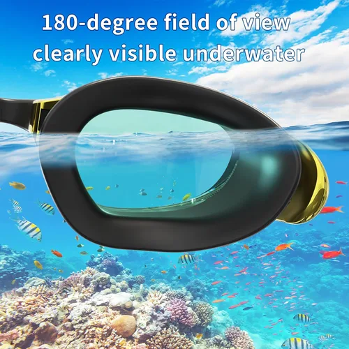 Miniatura 5 de Whale Gafas de natación para niños, 100% protección UV y antivaho - Sello de silicona ultra suave, para edades de 4 a 14 años dorado brillante