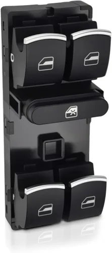 Interruptor de ventana principal para puerta delantera izquierda del lado del conductor compatible con Volkswagen VW CC Golf R GTI, para Jetta GLI