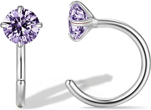 925 Sterling Silver Small Huggie Half Hoop Earrings for Women