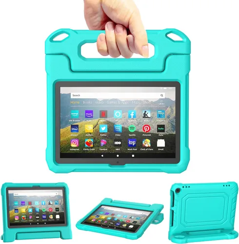 Miniatura 14 de DJ&RPPQ Funda resistente a prueba de golpes para niños, resistente (incompatible con Sony Nokia de 8 pulgadas) con soporte para niños, color negro