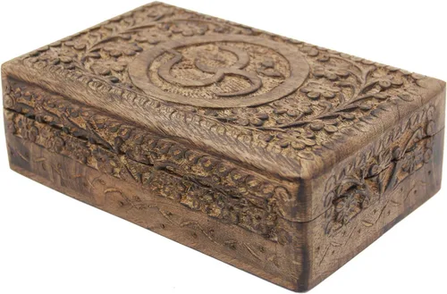 Miniatura 14 de KayJayStyles - Caja de almacenamiento de madera para la joyería, tallada a mano Yin Yang