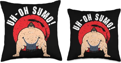 Miniatura 3 de Sumo Wrestling Sumo Wrestler SteMi Apparel Wrestler Japanese Sumo Wrestling - Almohada de lucha libre, 16 x 16 pulgadas, multicolor