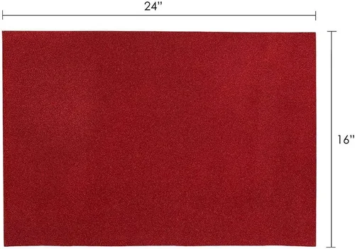 Miniatura 2 de Mega Crafts 6 hojas metálicas de espuma EVA de 16 x 24 pulgadas, papeles con purpurina azul brillante con parte trasera adhesiva, álbumes