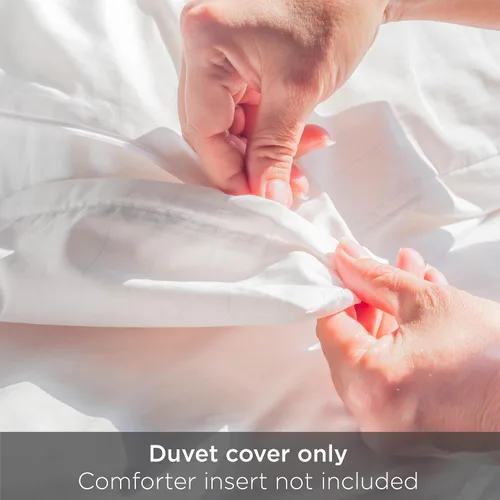 Miniatura 6 de Serta Juego de edredón reversible de 3 piezas con fundas de almohada para todas las estaciones, matrimonial/queen, éter