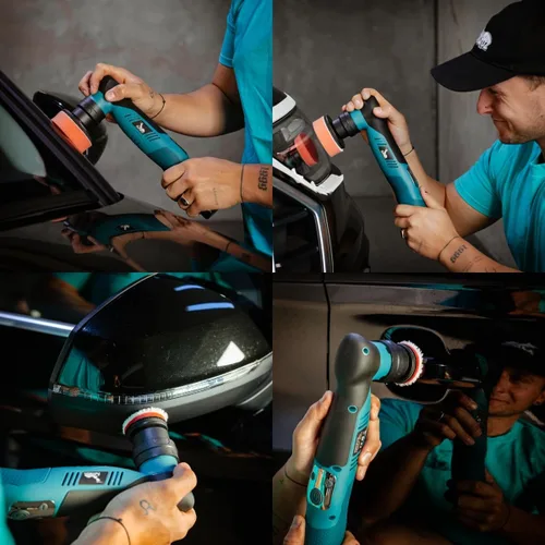 Miniatura 7 de AUTIWOZ Mini pulidor inalámbrico para automóvil, 6 velocidades, 2 piezas de 2000 mAh 1/3 pulgadas, pulidor orbital y rotativo de cambio rápido