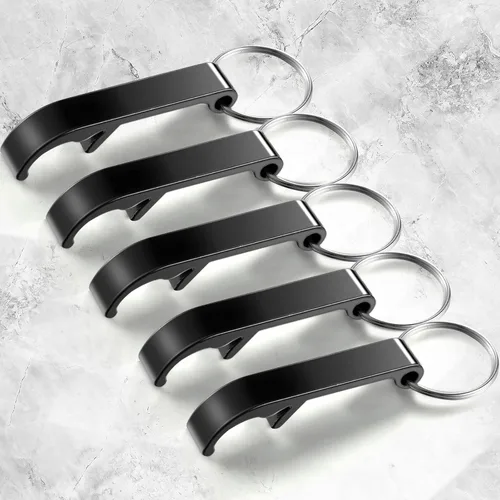 Miniatura 7 de Cunhill 100 llaveros de aluminio para abrebotellas, bolsillo para cerveza, barra pequeña, garra, llavero, anillo, abrebotellas de alta resistencia