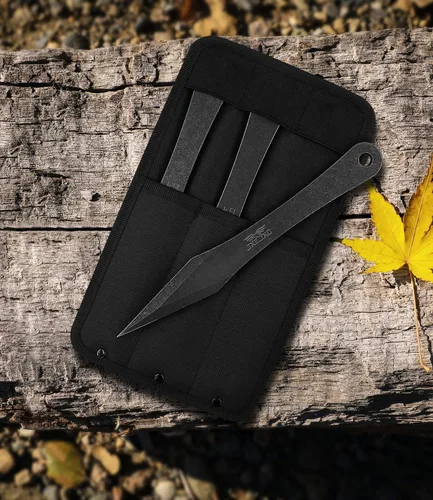 Miniatura 6 de Juego de púas de lanzamiento, 9.4 pulgadas de acero inoxidable sin giro con funda de cinturón de nailon 6 por paquete