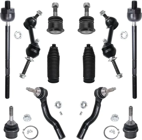 Miniatura 261 de Detroit Axle – Kit de suspensión delantera para Hyundai 2013-2018 Santa Fe 2 enlaces de barra de estabilizador 4 varillas de amarre interiores