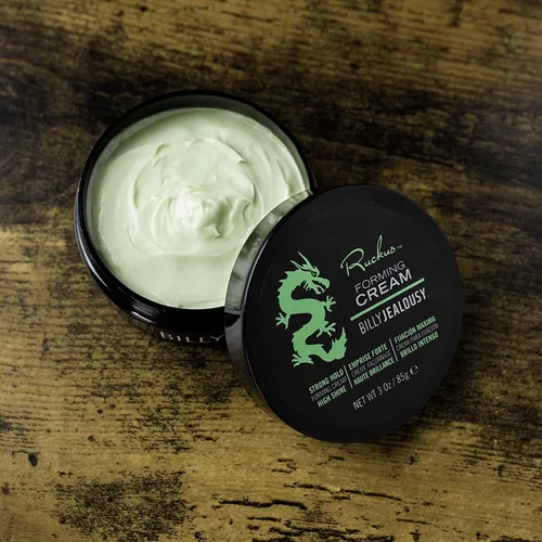 Miniatura 9 de Billy Jealousy Ruckus Crema formadora de cabello para hombres con fuerte sujeción y alto brillo, reutilizable, aspecto natural, producto de peinado