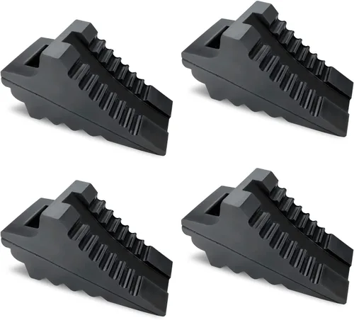 Miniatura 10 de HOXWELL Paquete de 4 calzones de goma sólidos y resistentes, topes de rueda de alta calidad para automóvil, remolques de viaje, RV, camión y ATV