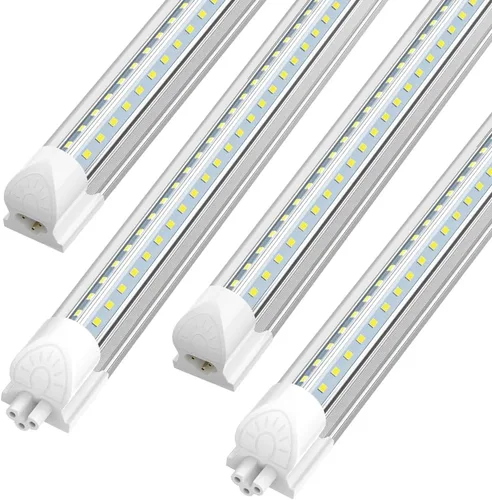 Miniatura 9 de SHOPLED Luz LED de tienda de 8 pies, 100 W, 15000 lúmenes, 5000 K, luz blanca, en forma de V, tubo LED T8, luces LED de tienda de 8 pies